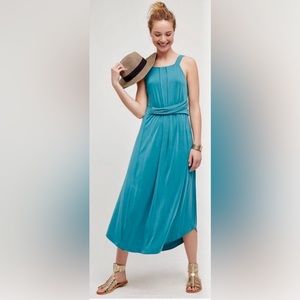 Anthropologie Teal Midi Dress